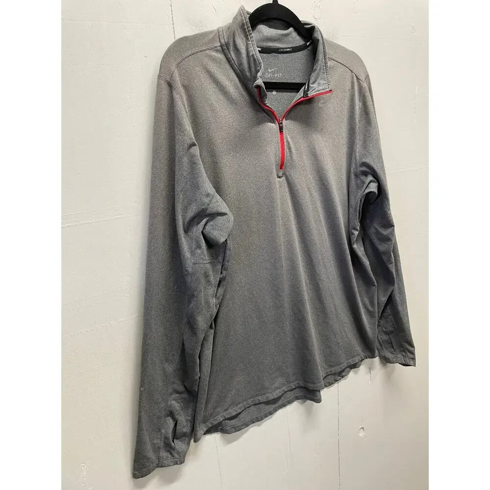 Nike Men's Running Shirt Long Sleeve Size Large Dri-Fit Has Thumb Holes